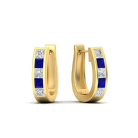 Channel Set Huggie Hoop Earring