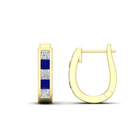 Channel Set Huggie Hoop Earring