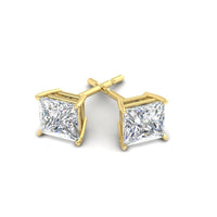 Princess-Cut Diamond Solitaire Stud Earrings (1 - 10ct | GIA & IGI Certified)