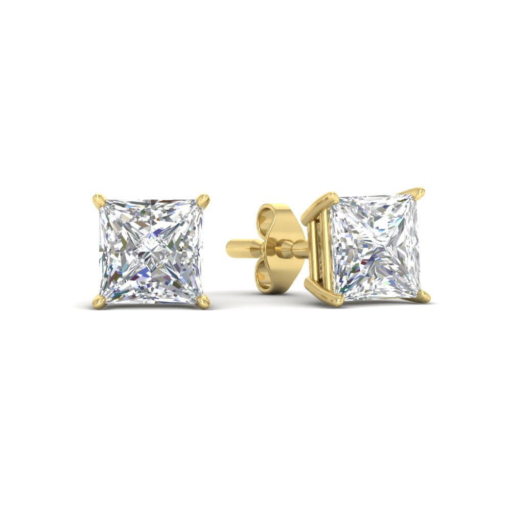 Princess-Cut Diamond Solitaire Stud Earrings (1 - 10ct | GIA & IGI Certified)