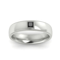 Princess Cut Mens Comfort Fit Promise Ring