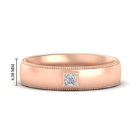 Princess Cut Mens Comfort Fit Promise Ring