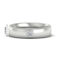 Princess Cut Mens Comfort Fit Promise Ring