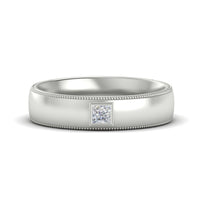 Princess Cut Mens Comfort Fit Promise Ring