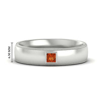 Princess Cut Mens Comfort Fit Promise Ring