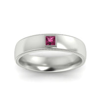 Princess Cut Mens Comfort Fit Promise Ring