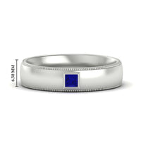 Princess Cut Mens Comfort Fit Promise Ring