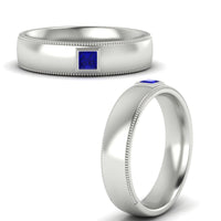 Princess Cut Mens Comfort Fit Promise Ring
