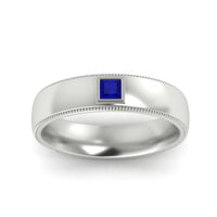 Princess Cut Mens Comfort Fit Promise Ring