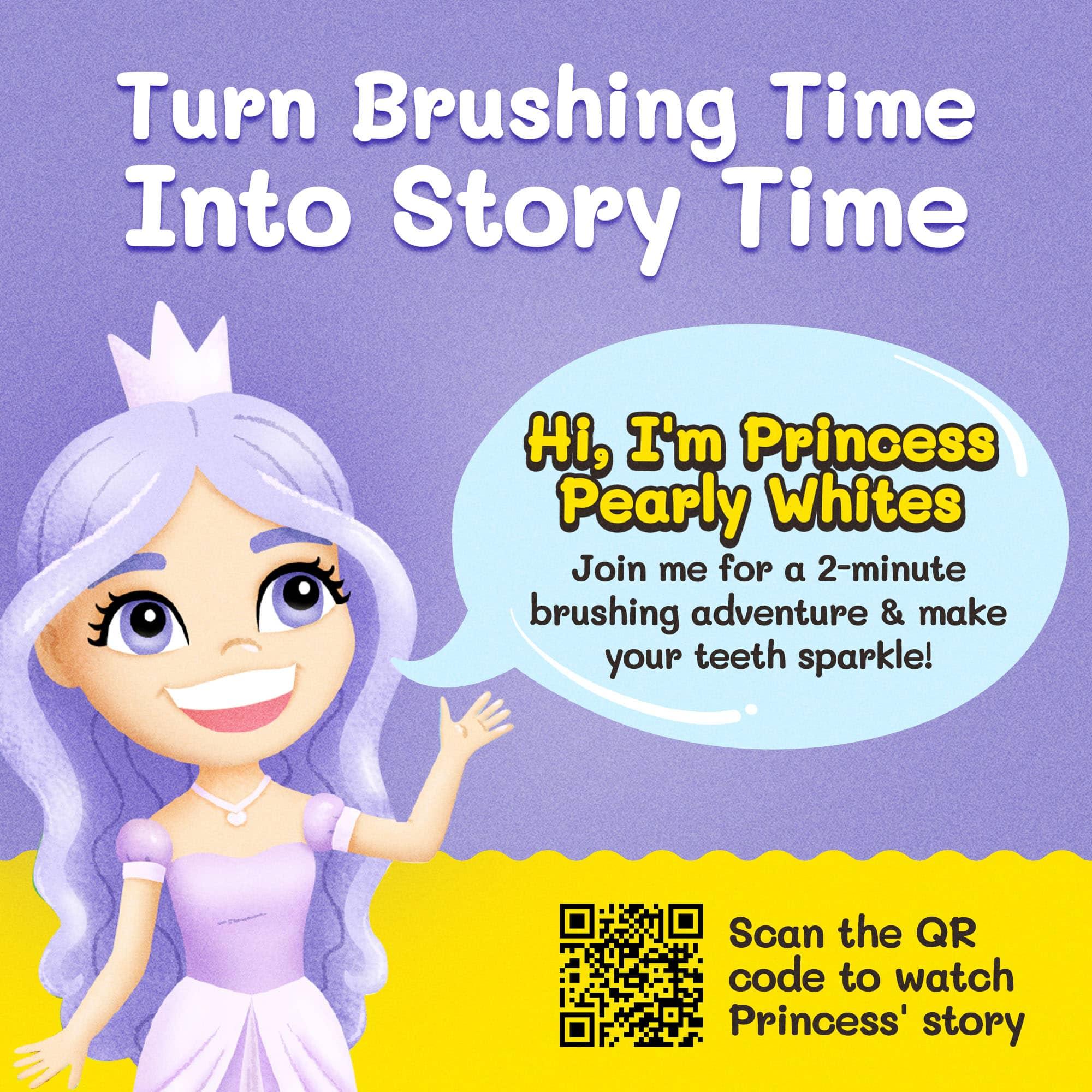 Princess Pearly Whites Toothbrush for Kids With Bonus Brush - BIG FRENCHIES