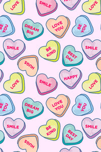 Soft & Stretchy Zipper Footie - Candy Hearts
