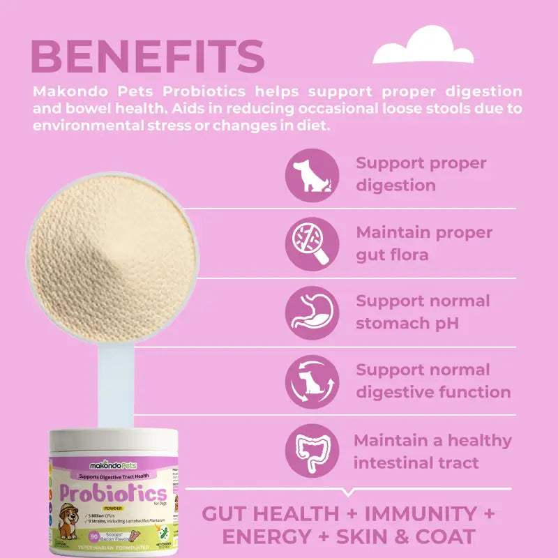 Probiotics for Dogs and Puppies. 90 Scoops - BIG FRENCHIES