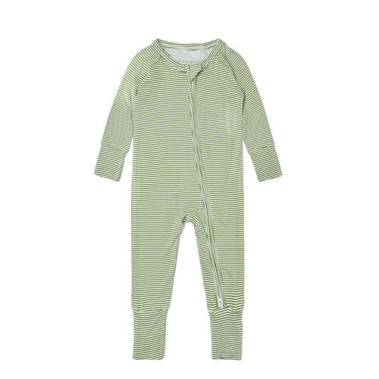 Evergreen Stripe Bamboo Sleeper - BIG FRENCHIES