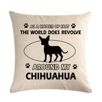 Pet Dog Elegant Design Linen Cotton Throw Pillow Covers Dog Pattern Cotton Throw Pillow Covers Car Sofa Cushion Cover Pillowcases Couch Cushion Cover Home Sofa Bed Decorative Pillows