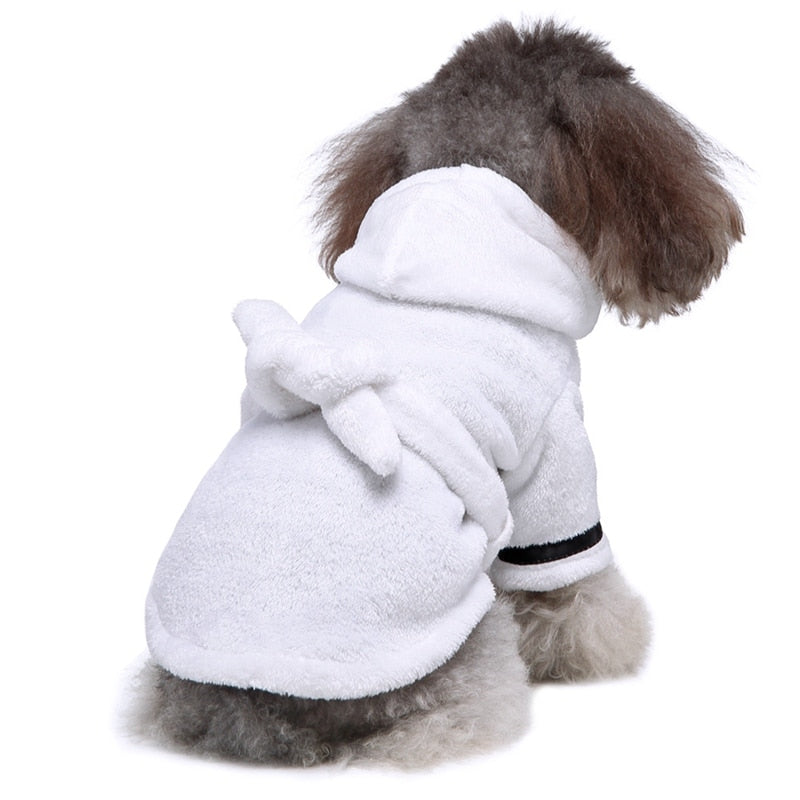 Luxury Soft Pet Dog Puppy Hooded Bathrobe - BIG FRENCHIES