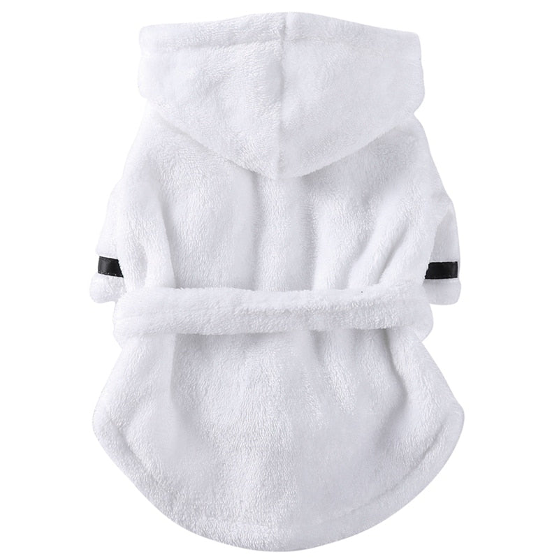 Luxury Soft Pet Dog Puppy Hooded Bathrobe - BIG FRENCHIES