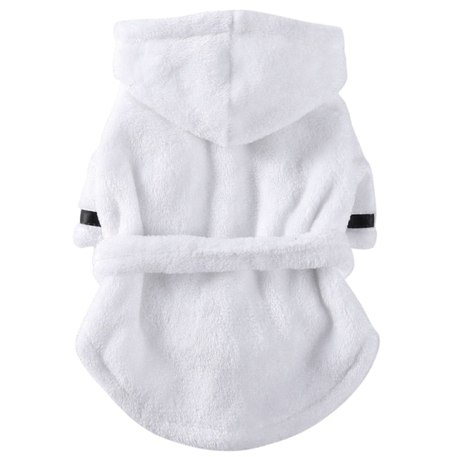 Luxury Soft Pet Dog Puppy Hooded Bathrobe - BIG FRENCHIES