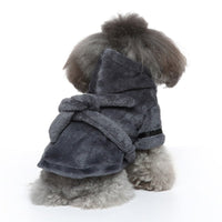 Luxury Soft Pet Dog Puppy Hooded Bathrobe - BIG FRENCHIES