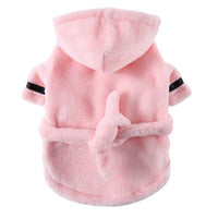 Luxury Soft Pet Dog Puppy Hooded Bathrobe - BIG FRENCHIES