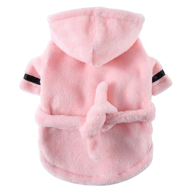 Luxury Soft Pet Dog Puppy Hooded Bathrobe - BIG FRENCHIES