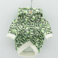 Money Print Dog Hoodie - BIG FRENCHIES