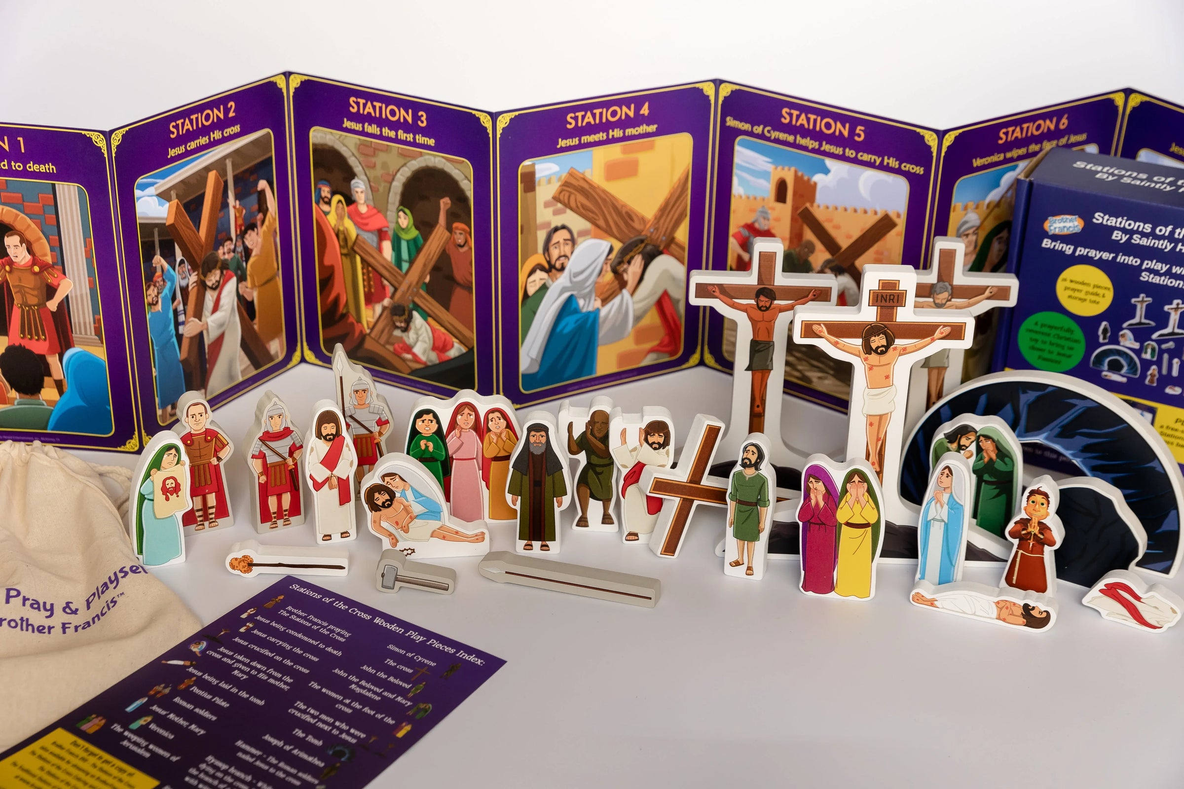 Stations of the Cross Pray & Play Set - By Saintly Heart & Brother Francis - BIG FRENCHIES