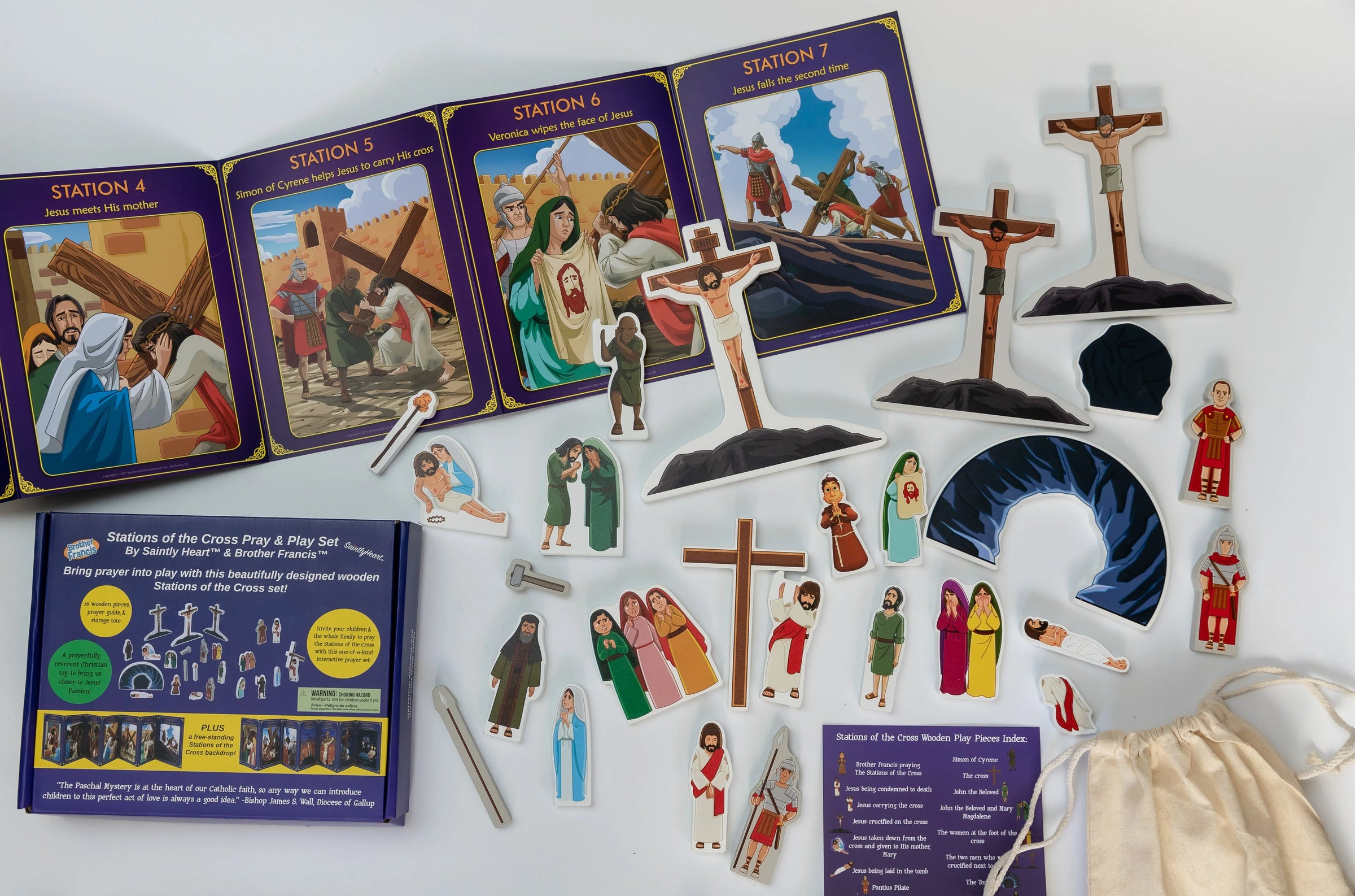 Stations of the Cross Pray & Play Set - By Saintly Heart & Brother Francis - BIG FRENCHIES