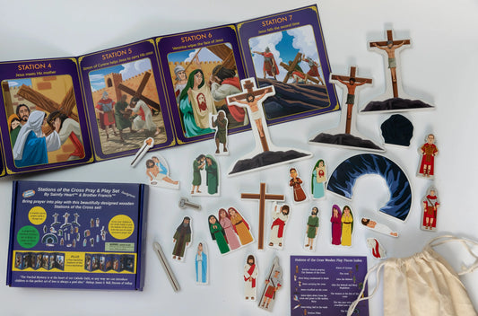 Stations of the Cross Pray & Play Set - By Saintly Heart & Brother Francis - BIG FRENCHIES