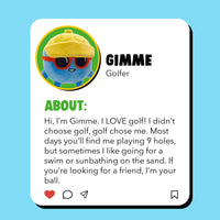Play Nine Plush Golf Ball 4” Gimme Character
