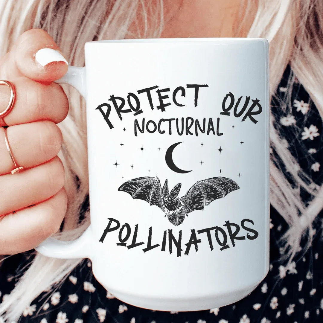 Protect Our Nocturnal Pollinators Ceramic Mug 15 oz - BIG FRENCHIES