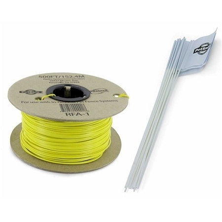 PetSafe Pet Fence Boundary Kit, 20 Gauge Solid Core Wire 500 ft with 50 Flags for In-Ground Fences