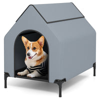 Large/Middle/Small Outdoor Elevated Pet House with Ventilated Windows