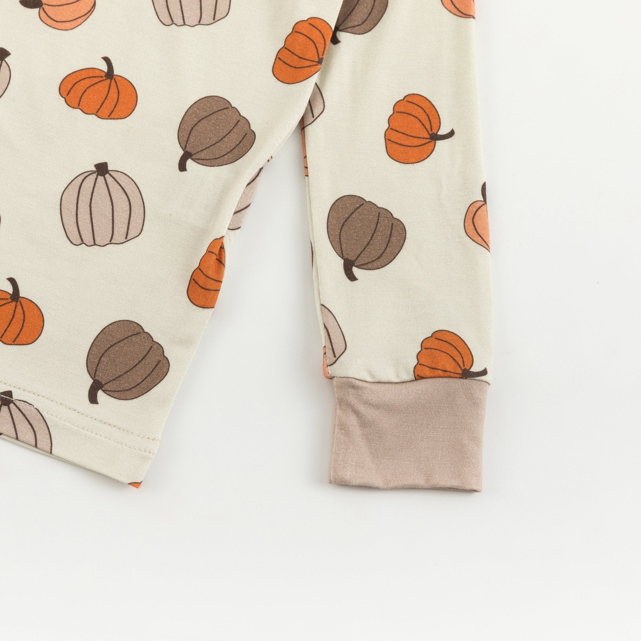 Pumpkins Beige (Long Sleeve PJ) - BIG FRENCHIES