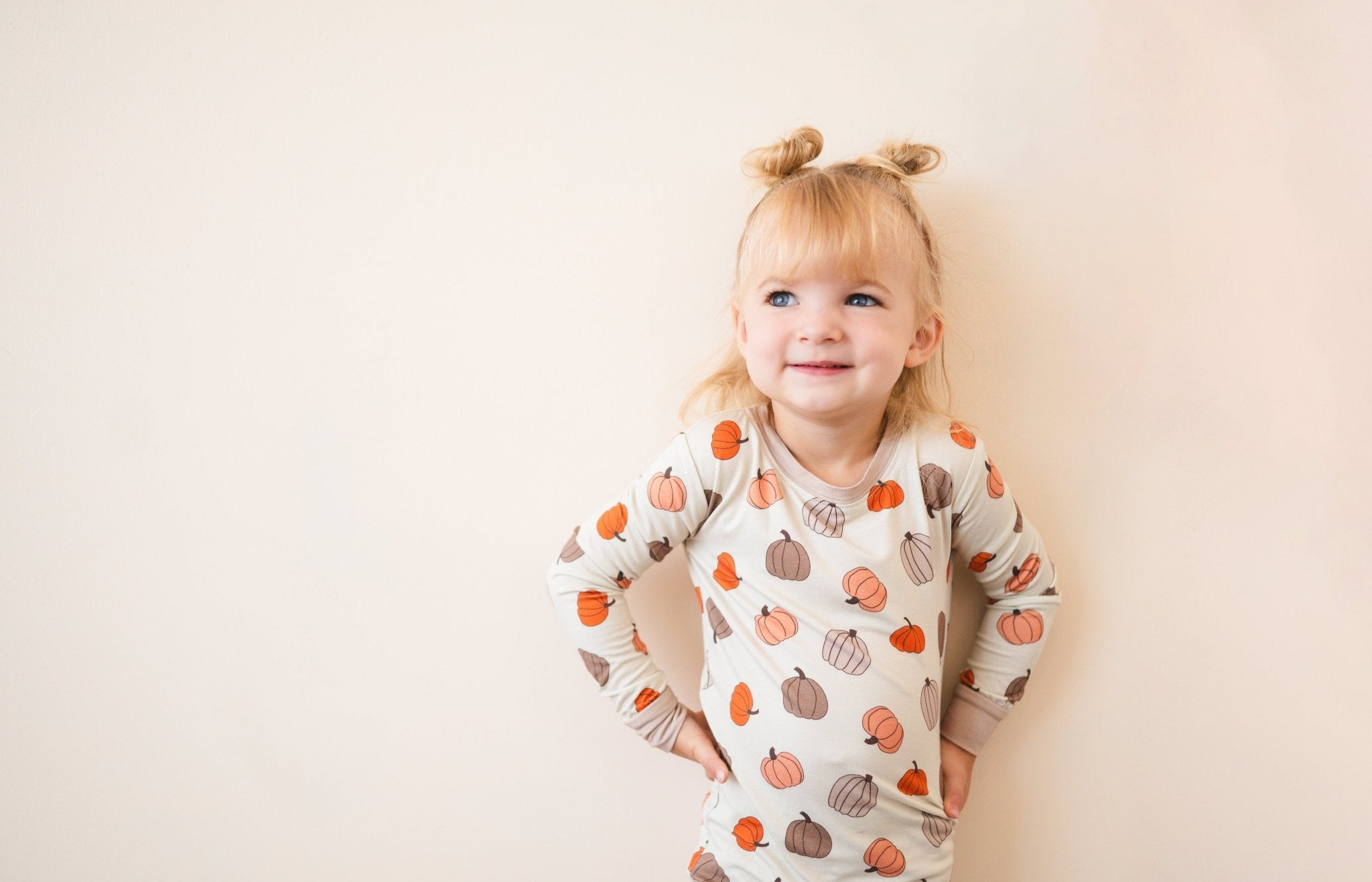 Pumpkins Beige (Long Sleeve PJ) - BIG FRENCHIES
