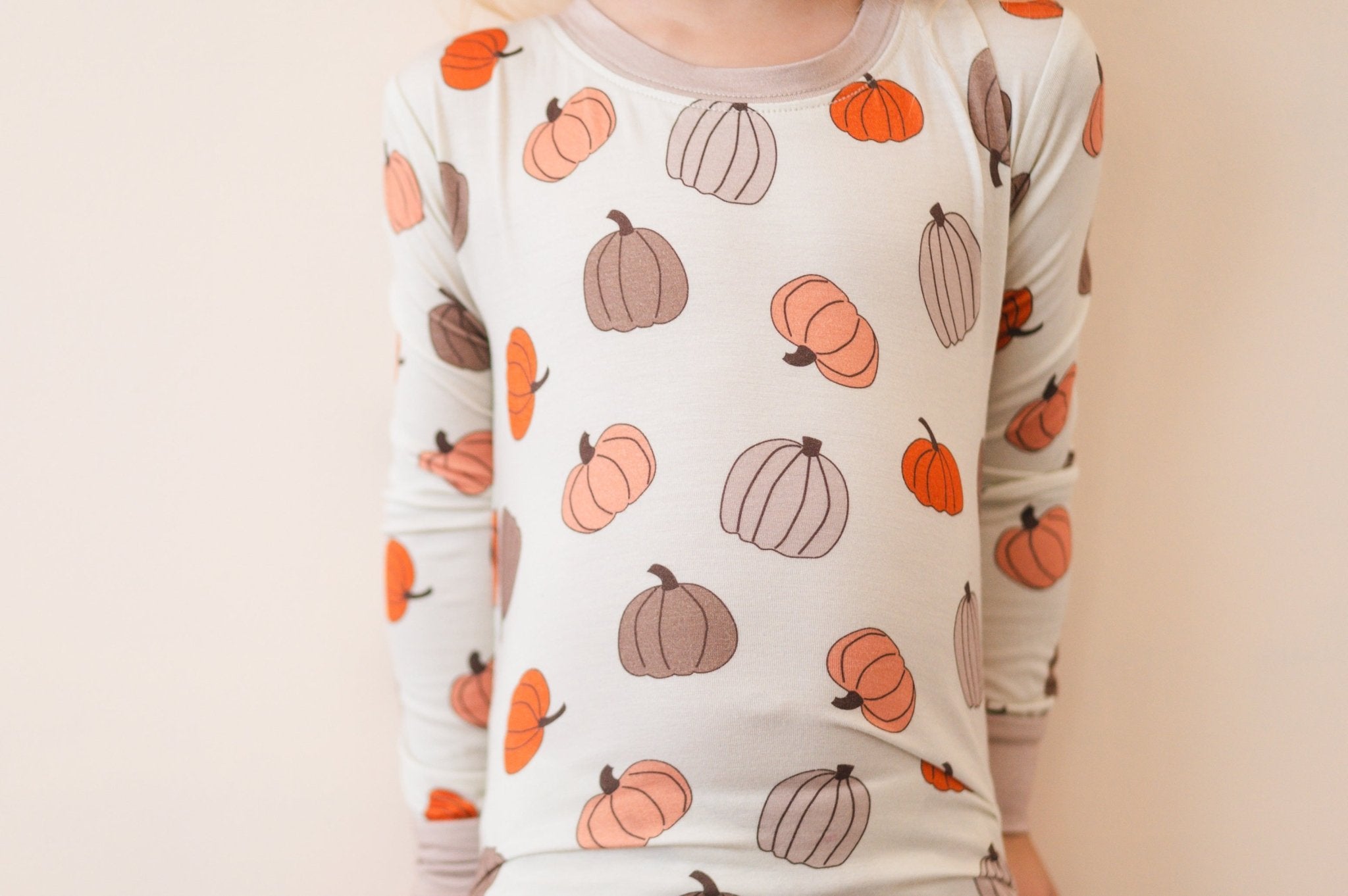 Pumpkins Beige (Long Sleeve PJ) - BIG FRENCHIES