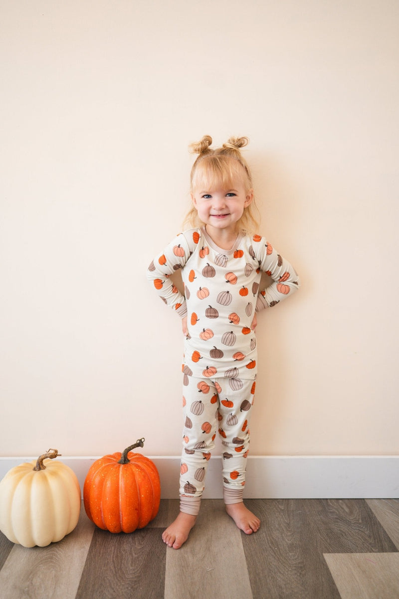 Pumpkins Beige (Long Sleeve PJ) - BIG FRENCHIES