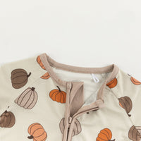 Pumpkins Beige (Convertible Zip Footies) - BIG FRENCHIES