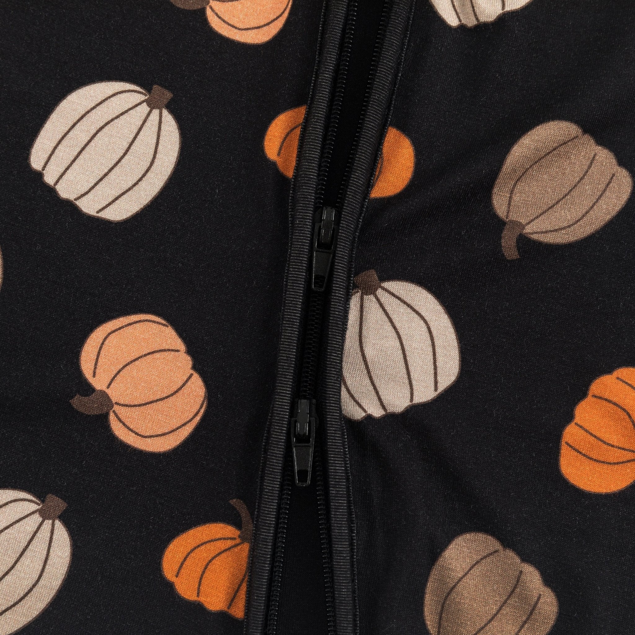 Pumpkins Black (Convertible Zip Footies) - BIG FRENCHIES