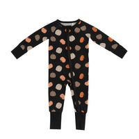 Pumpkins Black (Convertible Zip Footies) - BIG FRENCHIES