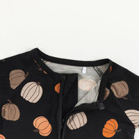 Pumpkins Black (Convertible Zip Footies) - BIG FRENCHIES