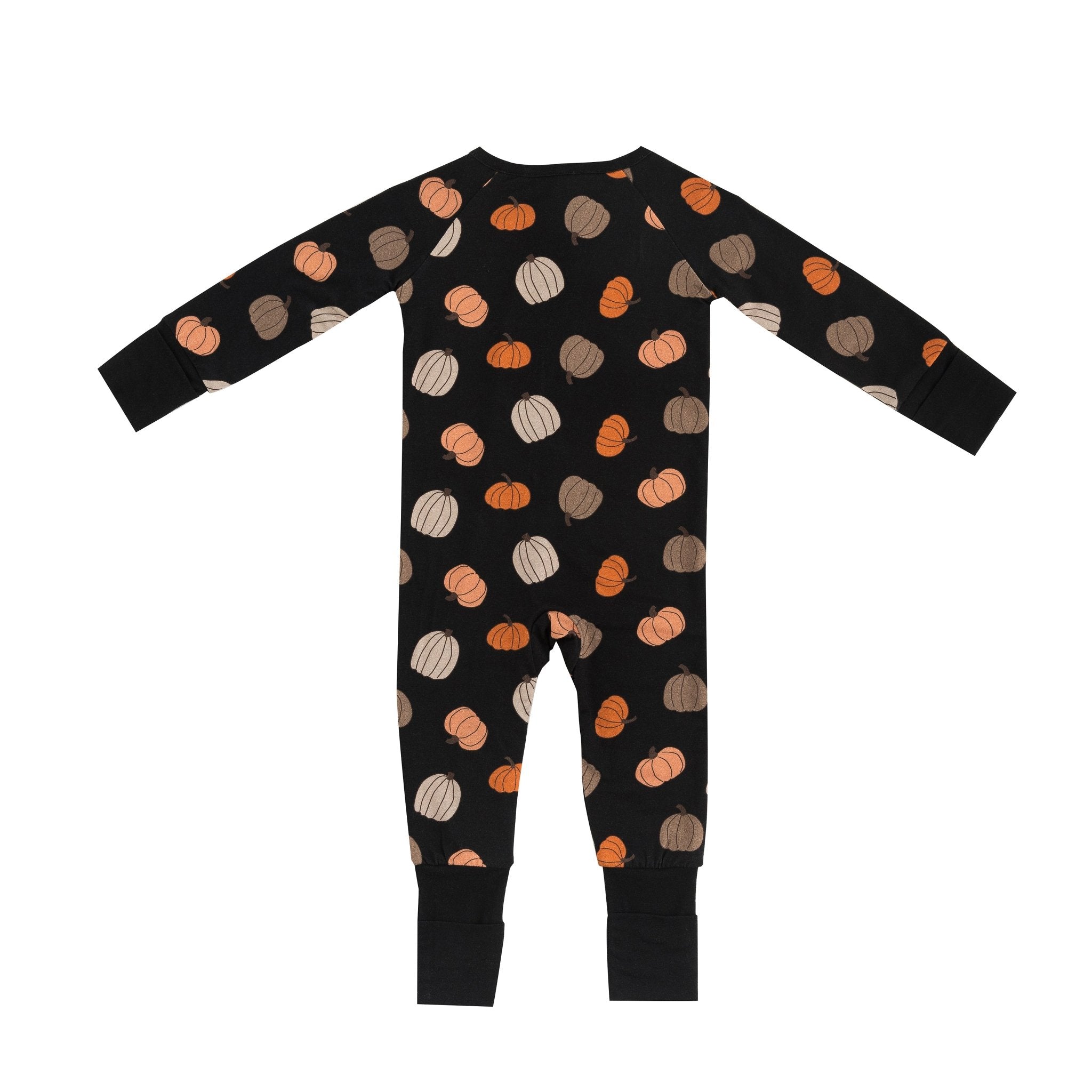 Pumpkins Black (Convertible Zip Footies) - BIG FRENCHIES