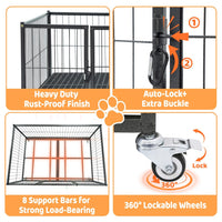 42" Stackable Dog Crate 43T+WHLP02