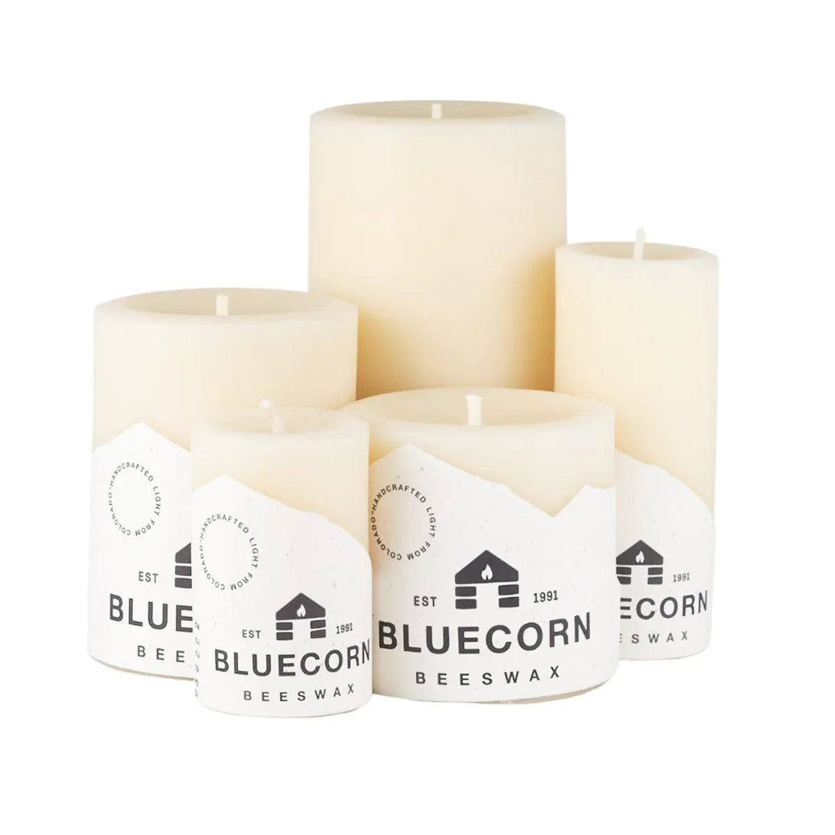 Ivory Pure Beeswax Pillar Candles - BIG FRENCHIES
