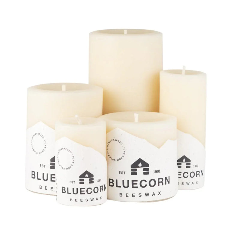 Ivory Pure Beeswax Pillar Candles - BIG FRENCHIES