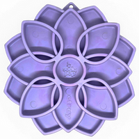 Mandala Softie eTray Shallow Slow Feeder Dog Bowl with Suction Cups | USA Made - BIG FRENCHIES