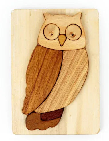 Natural Wood Owl Puzzle - BIG FRENCHIES