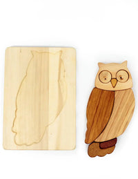 Natural Wood Owl Puzzle - BIG FRENCHIES