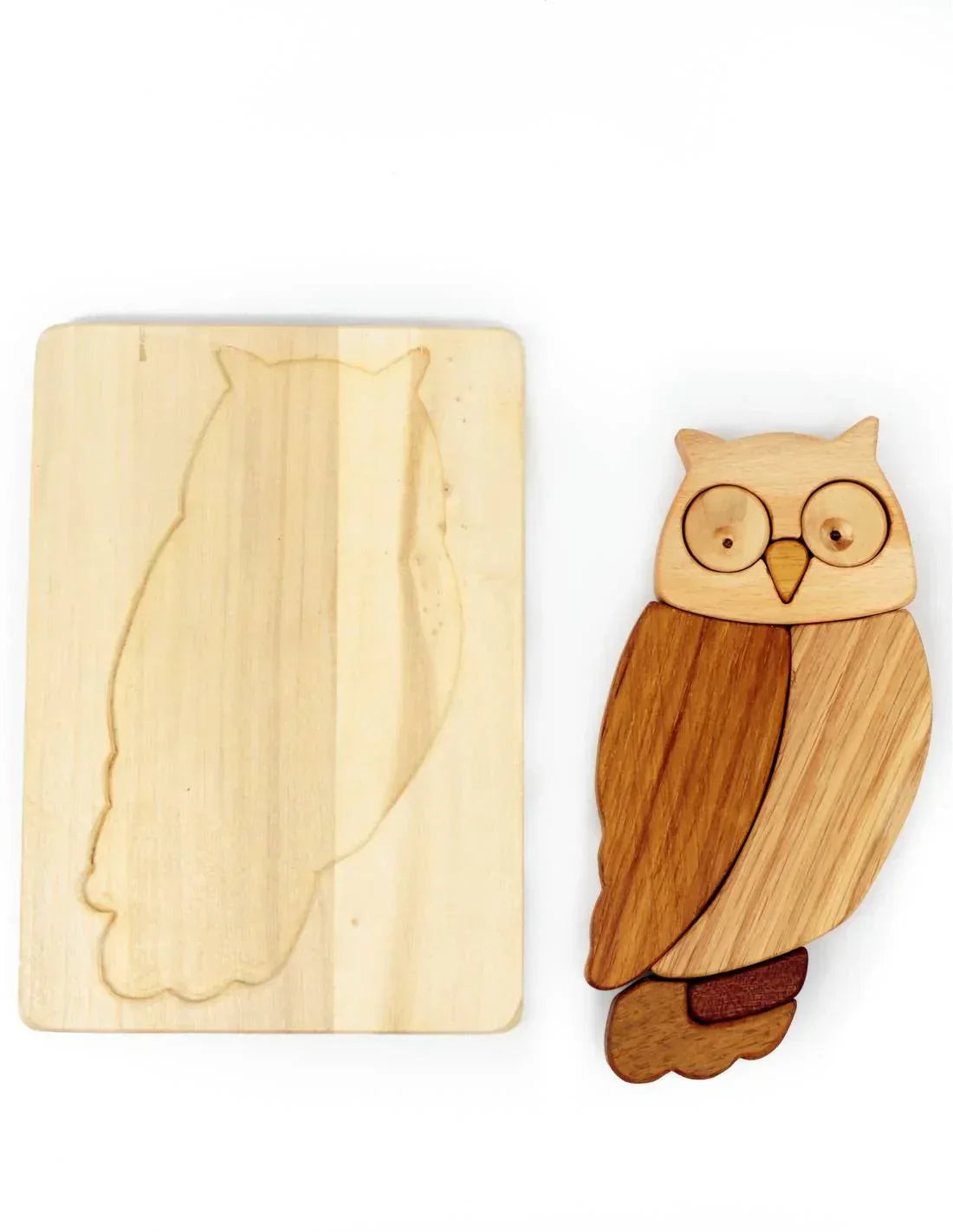 Natural Wood Owl Puzzle - BIG FRENCHIES