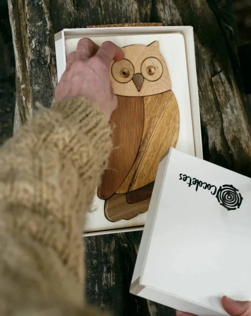 Natural Wood Owl Puzzle - BIG FRENCHIES