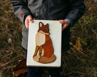 Wooden Fox Puzzle in Natural Wood - BIG FRENCHIES